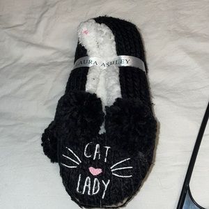 Laura Ashley Cat Lady slippers